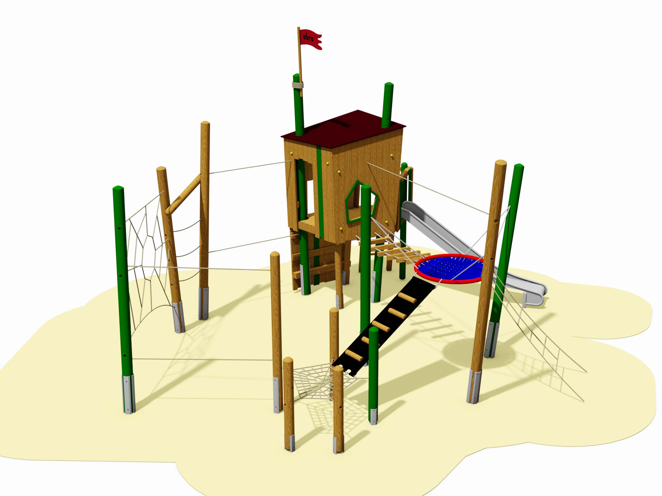 Kletterwald mit Baumhaus